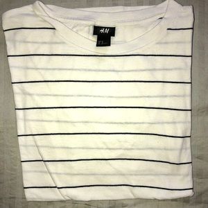 Striped B&W H&M Basic Tee - Size M